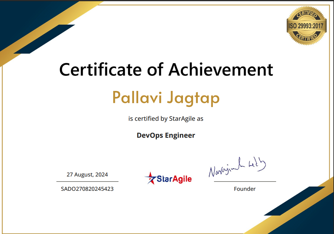 DevOps Engineer Certificate